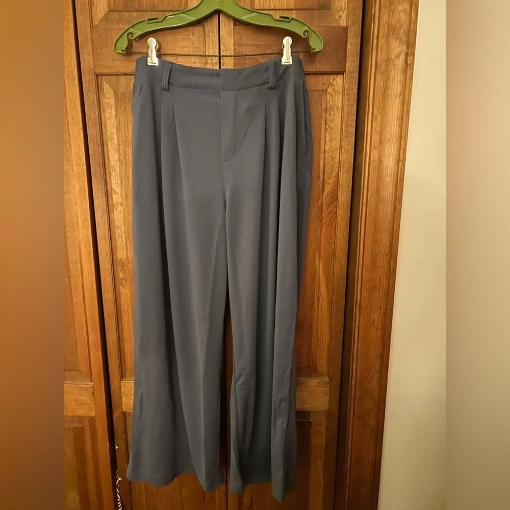 Halara Flex™ Women’s Sz LP High Waisted Pocket Wide Leg Waffle Work Pants - NWT